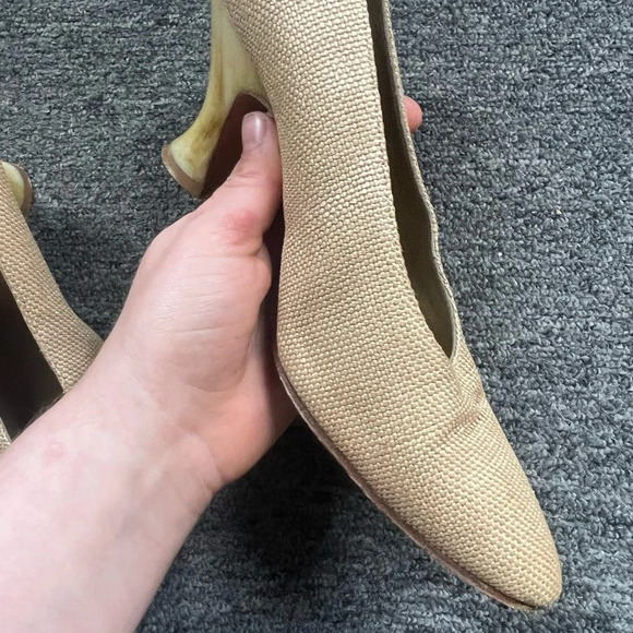Vintage 1980s Yves Saint Laurent Rattan Heels, size 7 - Picture 12 of 12